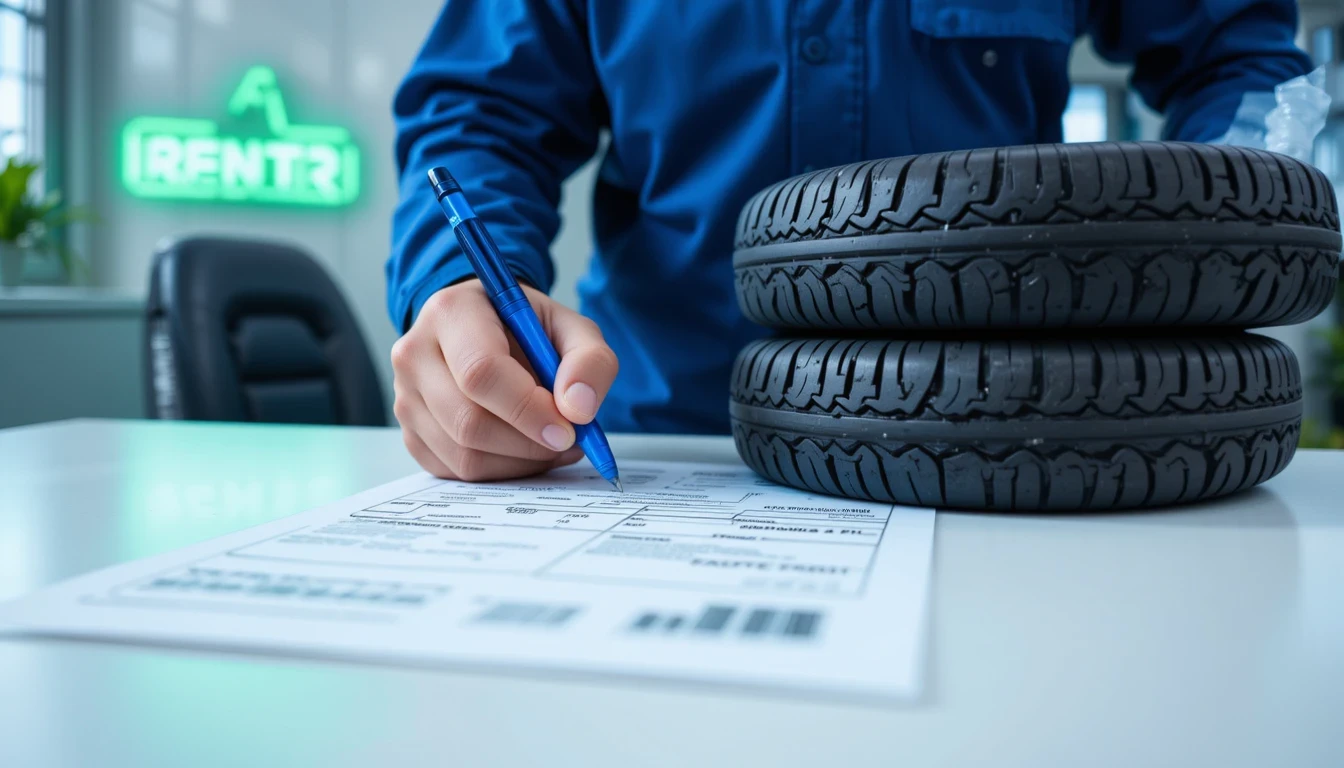 Operatore compila formulario pneumatici PFU a Palermo, servizio recupero e smaltimento gomme con formulario elettronico rentri